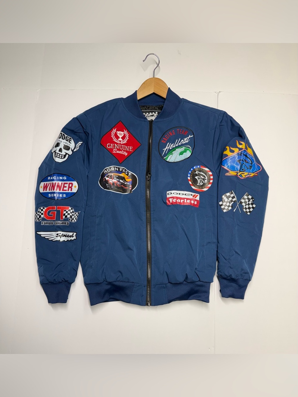Dodge x Reason SRT Hellcat Racing Bomber Jacket Mens Small Full Zip New No Tag